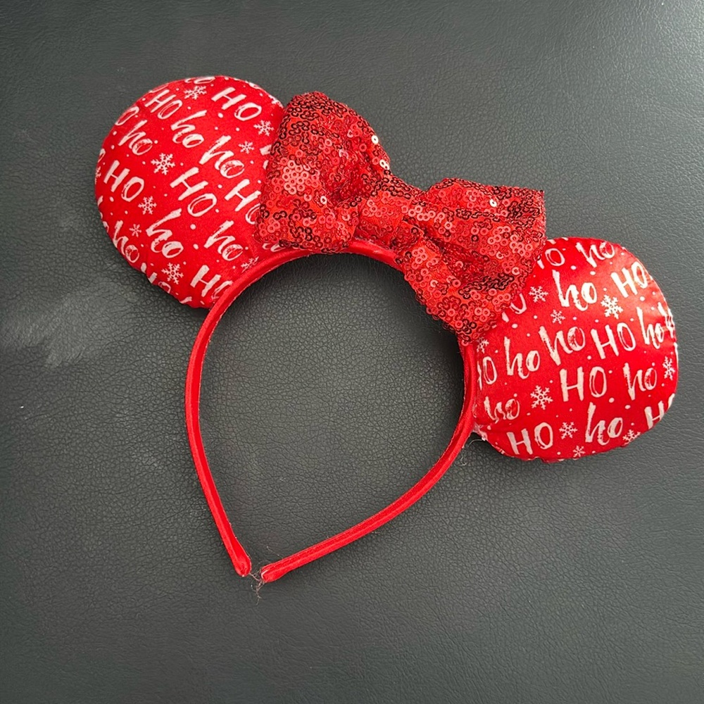 Disney Christmas red Minnie ears